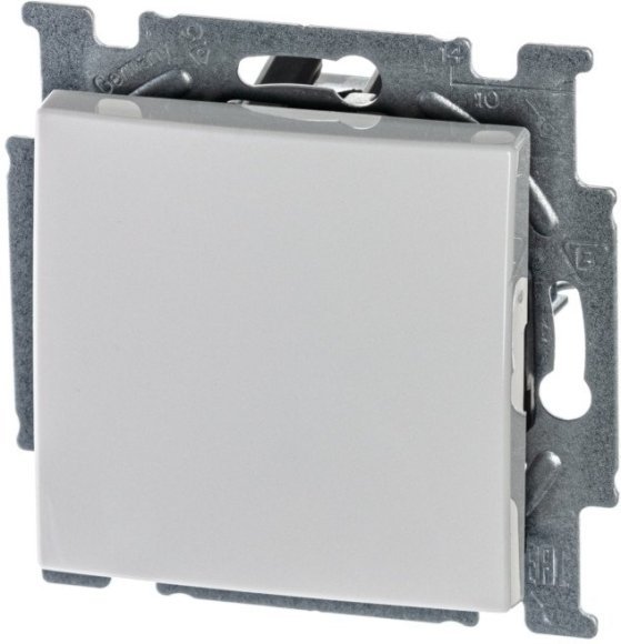 Выключатель 1-клавишный ABB BASIC55, скрытый монтаж, альпийский белый, 2CKA001012A2139 в Калининграде