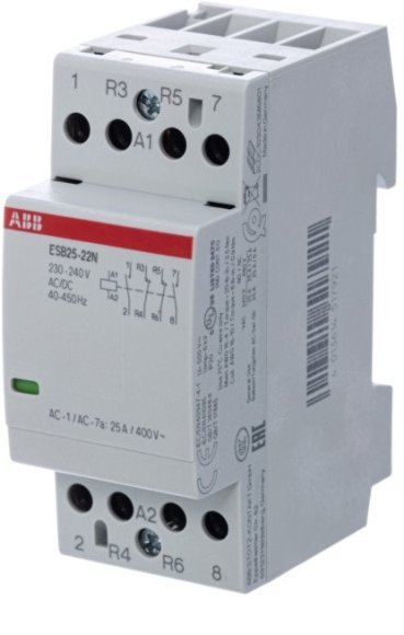 Модульный контактор ABB ESB25 2НО+2НЗ 25А 230В AC/DC, 1SAE231111R0622 в Калининграде