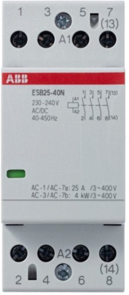Модульный контактор ABB ESB25 4НО 25А 230В AC/DC, 1SAE231111R0640 в Калининграде
