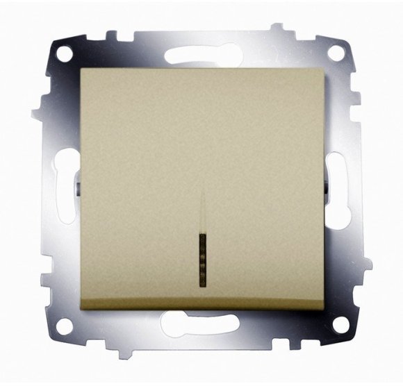 Выключатель 1-клавишный ABB COSMO с подсветкой, скрытый монтаж, титан, 619-011400-201 в Калининграде