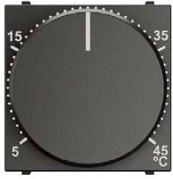 Термостат для теплого пола ABB ZENIT, с датчиком, скрытый монтаж, антрацит, 2CLA224030N1801 в Калининграде
