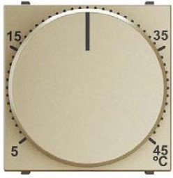 Термостат для теплого пола ABB ZENIT, с датчиком, скрытый монтаж, шампань, 2CLA224030N1901 в Калининграде