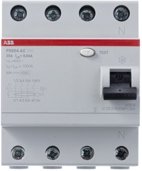 Выкл.диф.тока 4мод. FH204 AC-25/0,03, 2CSF204004R1250 в Калининграде
