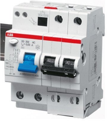 Дифавтомат ABB DS200 2P 10А (B) 10 кА, 30 мА (AC), 2CSR272001R1105 в Калининграде