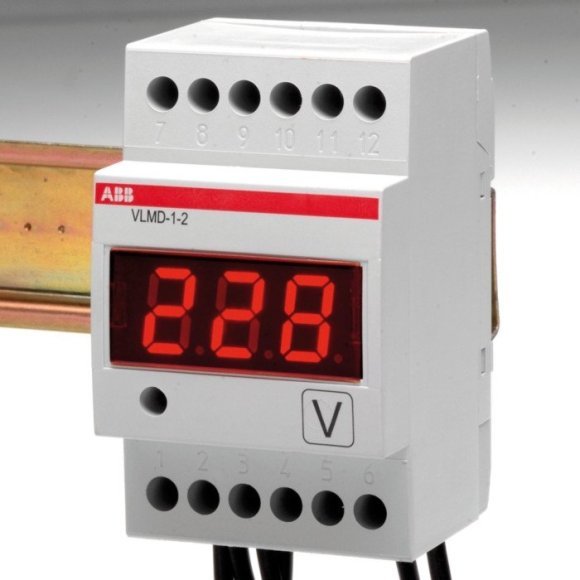 Вольтметр щитовой ABB ELC 600В AC/DC, цифровой, кл.т. 0,5, 2CSM110000R1011 в Калининграде