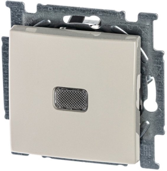Выключатель 1-клавишный ABB BASIC55 с подсветкой, скрытый монтаж, слоновая кость, 2CKA001012A2156 в Калининграде