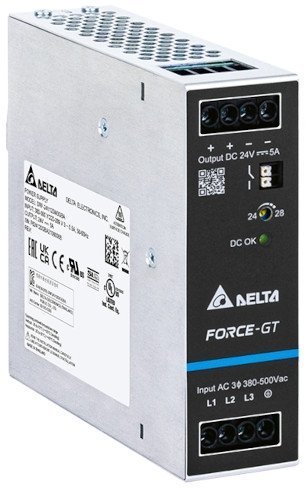 DRF-24V480W3GBA Блок питания, вход 3ф x 320-575 VAC, выход 24 VDC 20 A 480 W, реле DC OK, старт от -40°C, метал. корпус в Калининграде